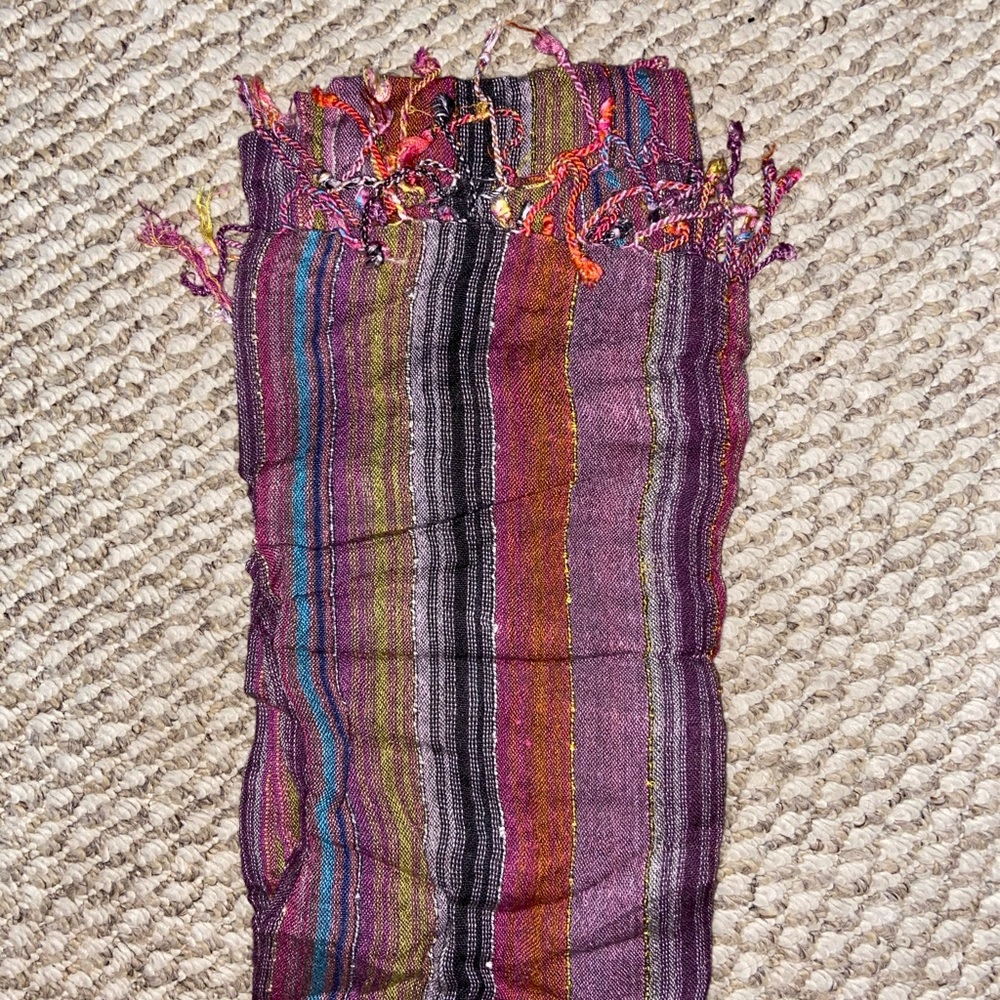 striped, multicolor scarf